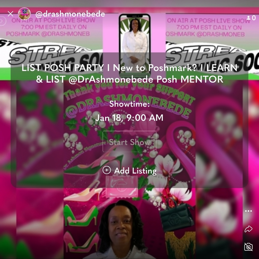 LIKE, LEARN & LIST PARTY 💕💚 New to Poshmark? @DrAshmonebede Posh MENTOR